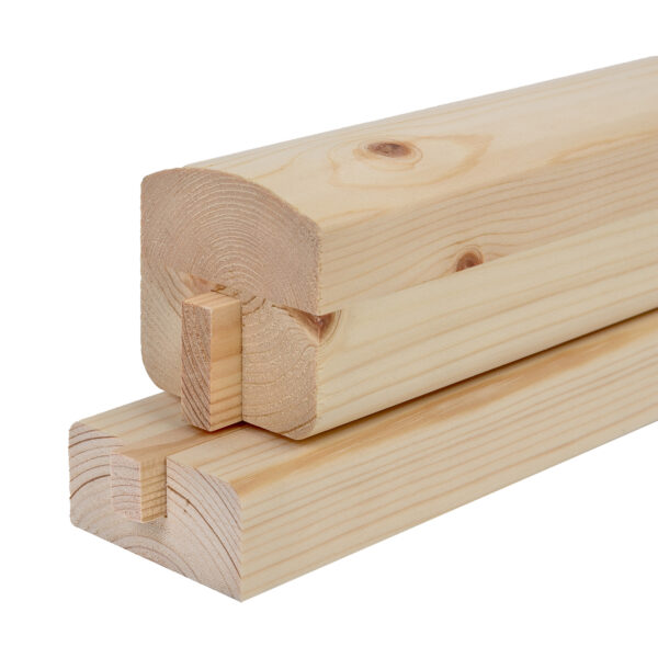 Handrail and Base Rail Set Curve Top Profile Grooved at 13mm